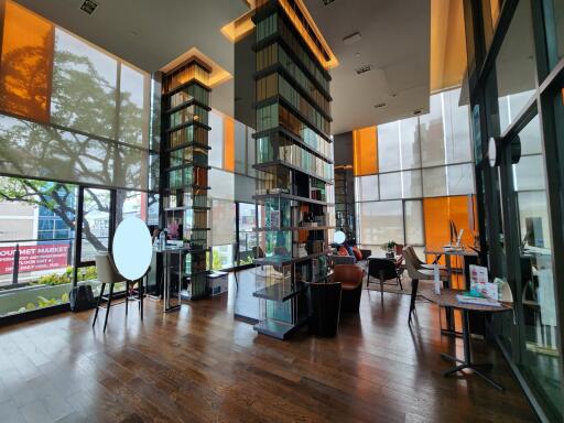Modern library or reading room in commercial building