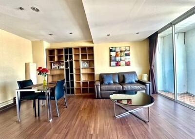 Spacious and modern living room with natural light