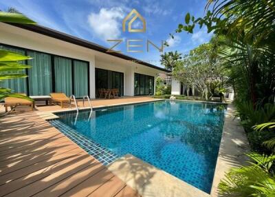 Introducing a luxurious 3-bedroom pool villa in Thalang, perfect for rent: