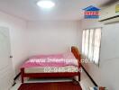 Bright and compact bedroom with air conditioning