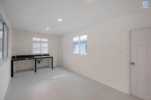 Modern spacious kitchen with minimalist design