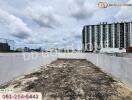 Building rooftop with cloudy sky view