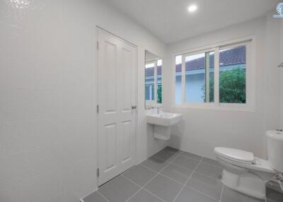 Modern bathroom with natural light