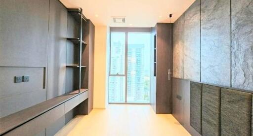 Modern kitchen with ample storage and natural light