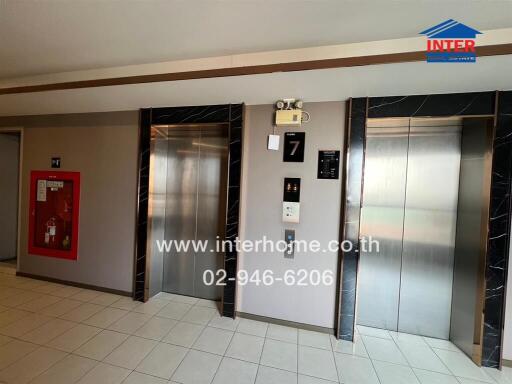 Elevator hall in a modern apartment building
