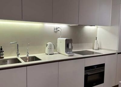 Modern kitchen with under-cabinet lighting