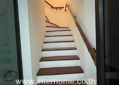 Interior view of a neat staircase in a residential building