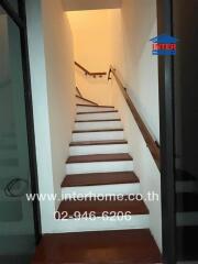 Interior view of a neat staircase in a residential building