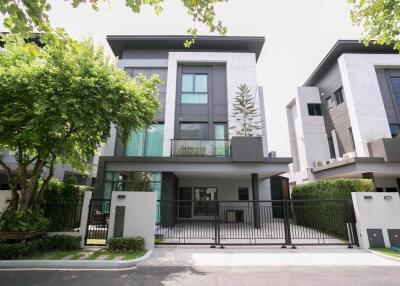 Modern multi-story residential townhouses