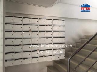 Modern mailbox area in apartment building
