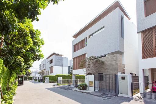 Modern residential building with a clean and well-maintained facade