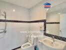 Bright and clean bathroom with modern amenities