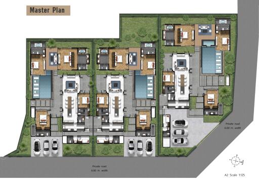 Architectural master plan of a residential complex