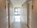 Bright corridor in a modern apartment building