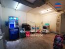 Spacious laundry room with washing machines and ample storage