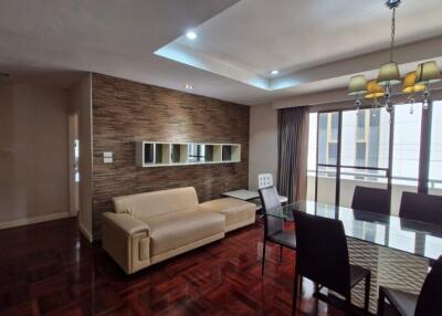 Elegant living room with modern furniture and natural light