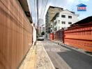 Urban street scene outside residential properties