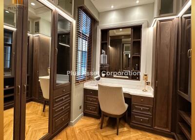 Elegant bedroom with ensuite dressing area