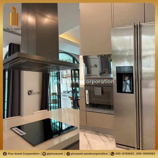 Modern kitchen with high-end appliances and sleek design