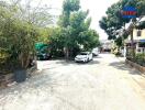 Suburban Street View with Cars and Trees