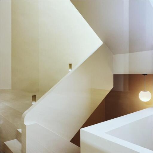 Modern minimalist staircase in a residential building