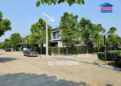 Spacious residential complex with modern houses and ample parking