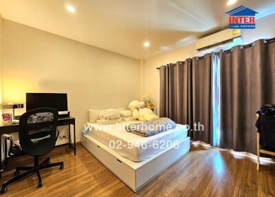 Spacious modern bedroom with ample lighting