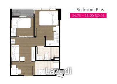 1 Bed Plus 1 Bath 34.75 SQ.M Plum Condo Sukhumvit 62