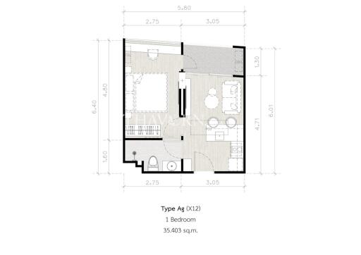 ขาย คอนโด 1 ห้องนอน 35.4 ตร.ม. ใน  The Secret Garden Condominium, Pattaya