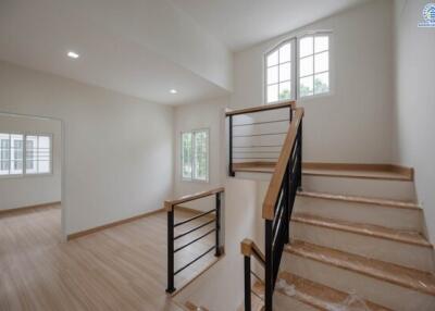 Bright and modern staircase in a newly renovated home