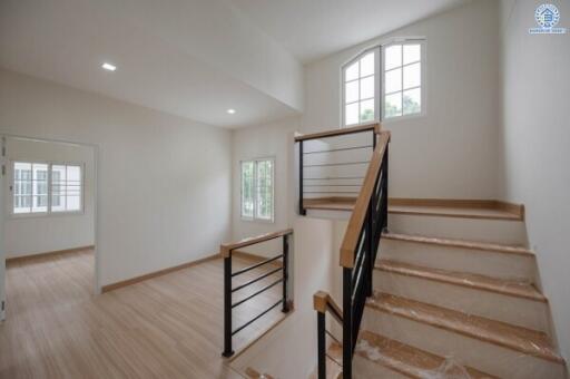 Bright and modern staircase in a newly renovated home