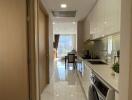 Modern kitchen with sleek design and natural light