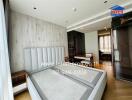 modern spacious bedroom with elegant design