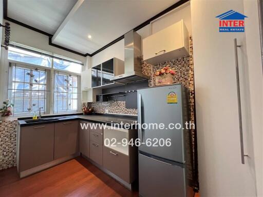 modern kitchen interior with stainless steel appliances and ample counter space