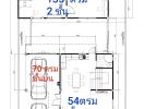 Architectural blueprint of a residential building layout