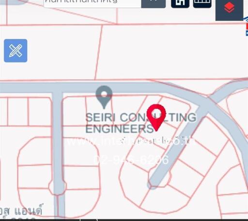 Digital map showing engineering company location