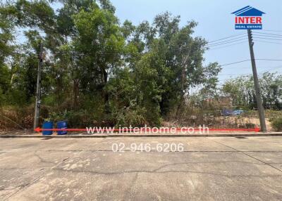 Empty plot of land available for development with natural surroundings
