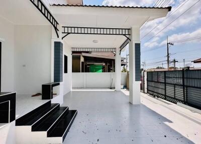 Spacious carport in a modern residential home