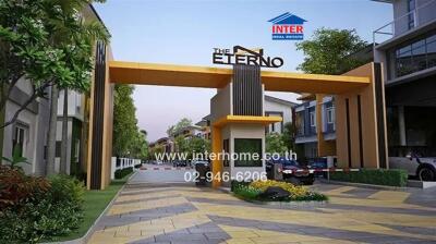 Luxurious gated community entrance with modern design