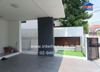 Modern residential carport with clean design and ample space