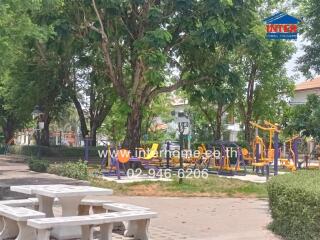 Outdoor fitness area in a residential community