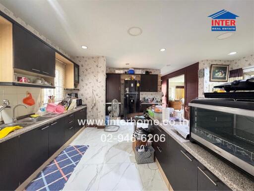 Spacious modern kitchen with ample counter space and storage