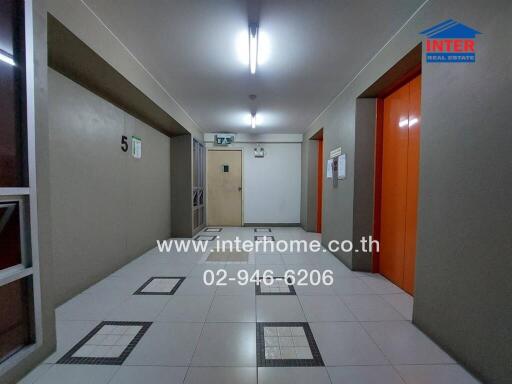 Interior corridor in residential building