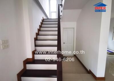 Well-maintained staircase inside a modern home