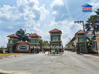 Luxurious suburban gated community with multiple villas