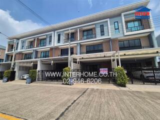 Townhome, 3 floors, 24.6 sq m, Chayada At Work Village, Soi Sridan 22, Srinakarin Road. Soi Wat Khlong Palat Priang Road, Bang Phli, Samut Prakan