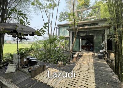 ขายบ้านสวย 2 หลังพร้อมที่ดิน 7 ไร่วิวภูเขา ในอ.แม่สาย