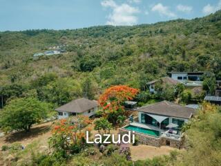 2 Villas and Large Green Zone Plot with Sea and Sunset View