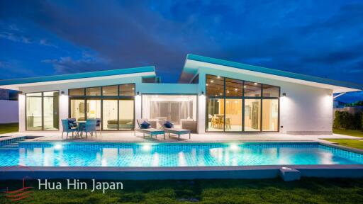 Contemporary 3 Bedroom Pool Villa Off Soi 112 Hua Hin Near Pineapple Valley Golf for Sale (Completed in 2022)