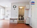 Modern kitchen with white cabinetry and open design